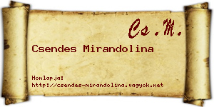 Csendes Mirandolina névjegykártya